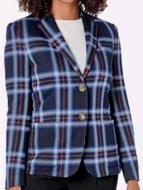 Lauren Ralph Lauren Jackets & Blazers - Lauren Ralph Lauren Plaid Blazer M Navy Preppy Academia